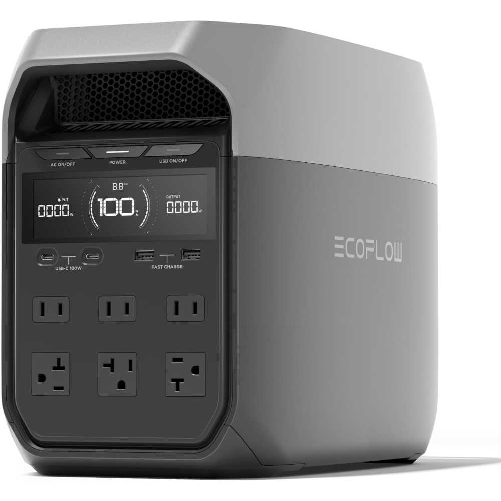 Prime Members: Ecoflow Delta 3 1800W/1024Wh LiFePO4 Power Station + Free Ecoflow Solar Hat