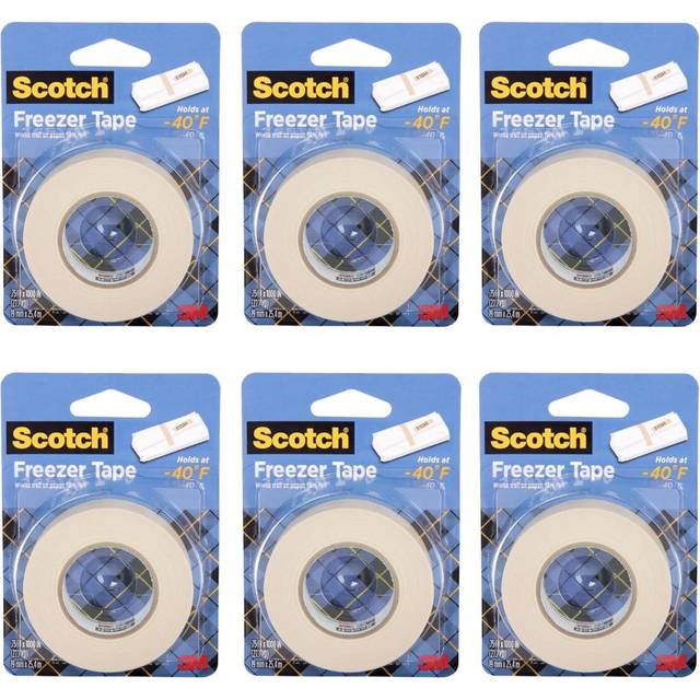 6-Pack Scotch Freezer Tape (3/4" x 1000")