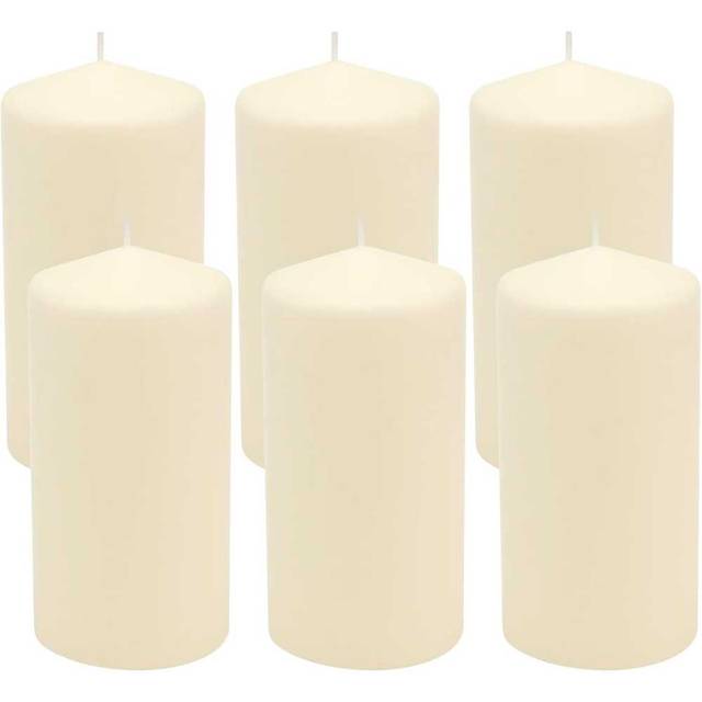 6-Pack Stonebriar 65-Hour Unscented 3" x 6" Pillar Candles