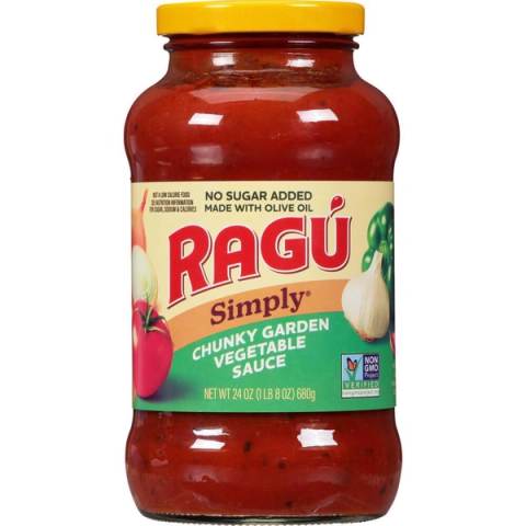 Ragu Simply Pasta Sauce, 24 oz. (Chunky Garden Vegetable)