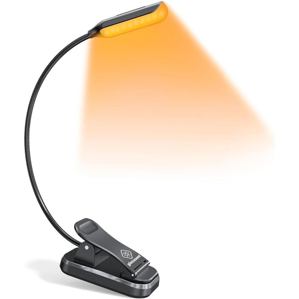 Glocusent USB-C Rechargeable Clip-On Book Light