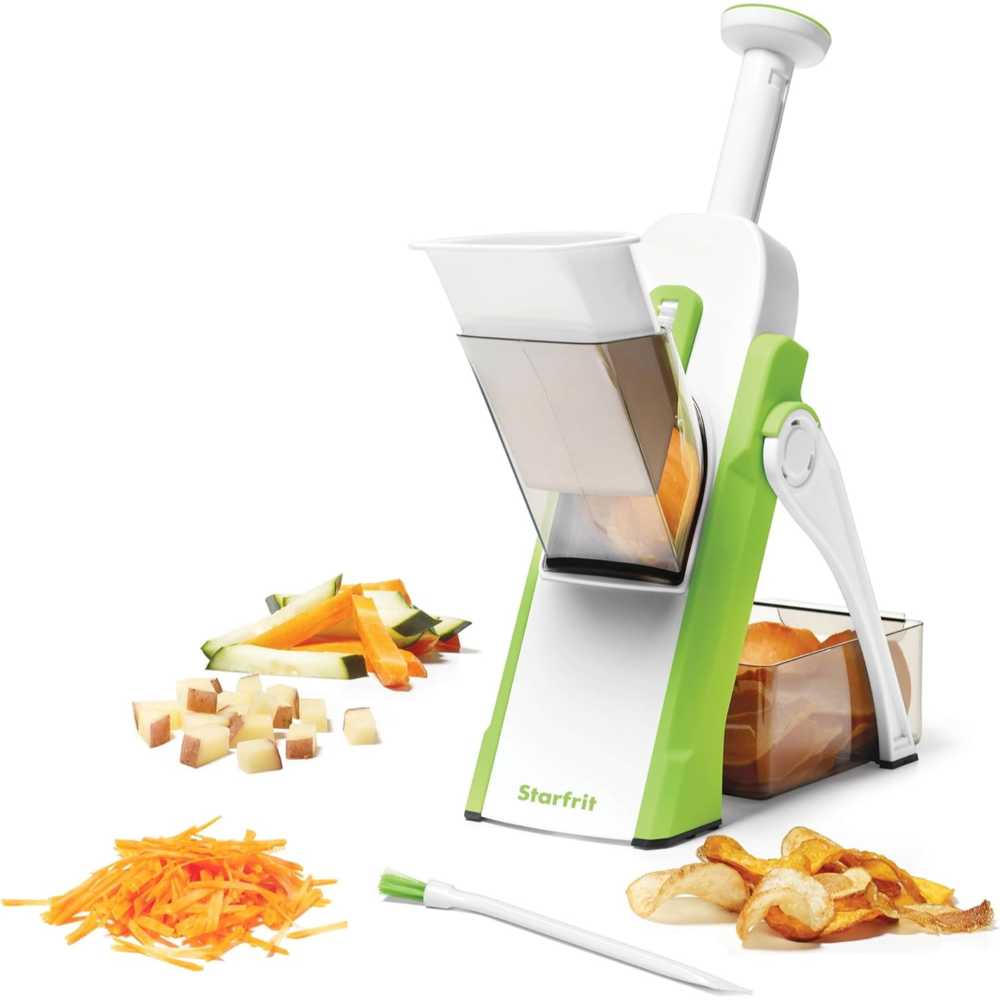 Starfrit Pump'n'Slice Vertical Mandoline, Chopper, Slicer