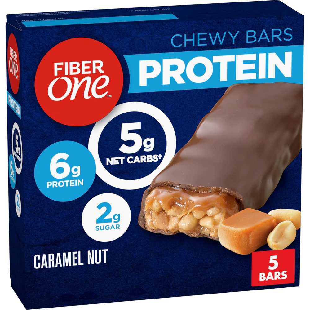 5-Pack Fiber One Chewy Protein Bars (Caramel Nut)