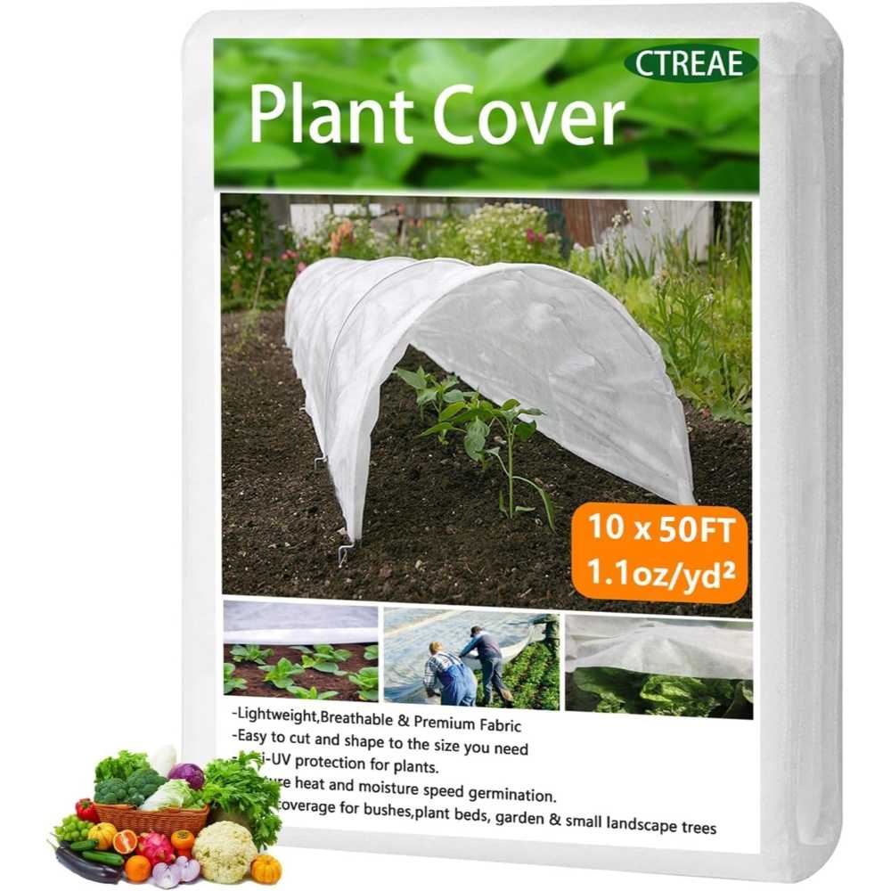 CTREAE 10' x 50' Plant Cover for Freeze Protection & Season Extension