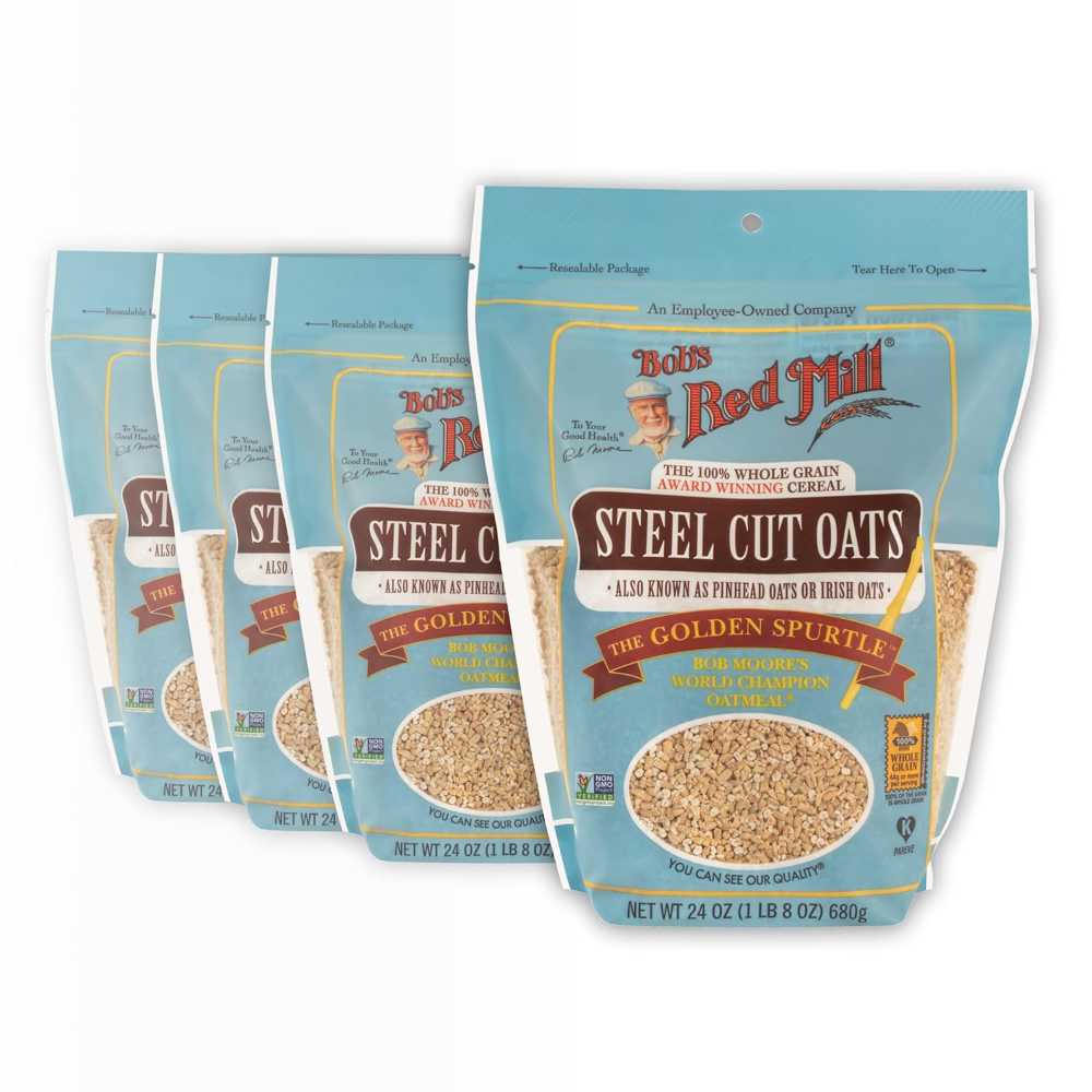 4-Pack Bob's Red Mill Steel Cut Oats, 24 oz.