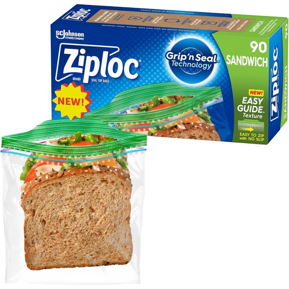 90-Pack Ziploc Sandwich Bags