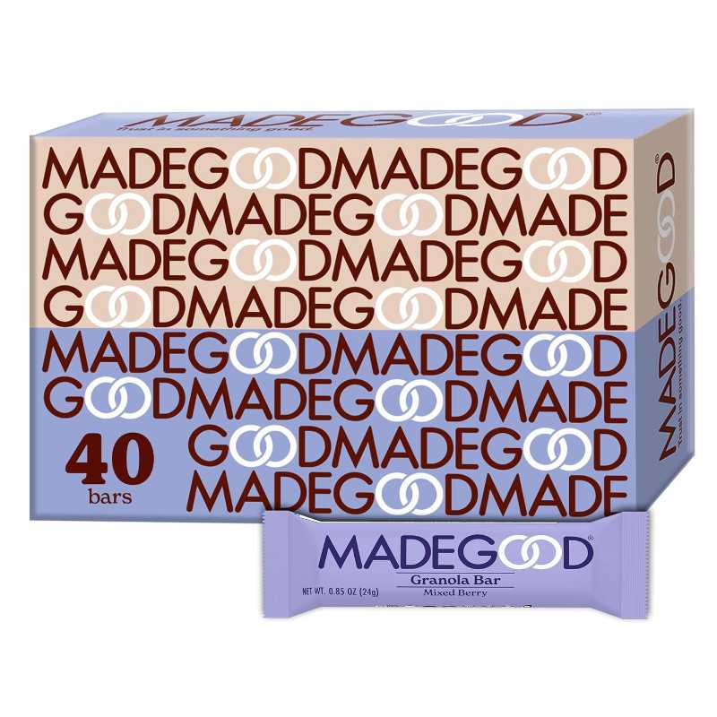 40-Pack MadeGood Organic Granola Bars (Mixed Berry)