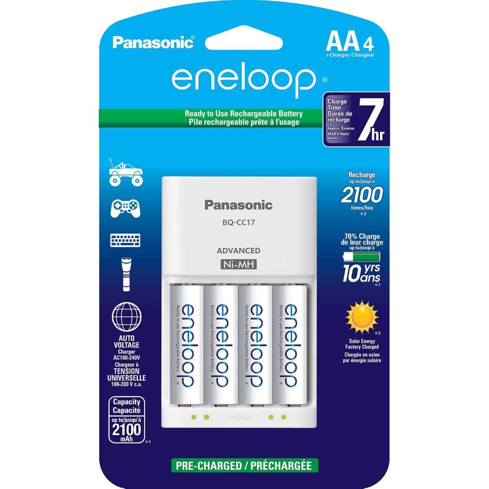 Panasonic Eneloop Advanced Individual Cell Battery Charger w/ 4x 2000mAh AA