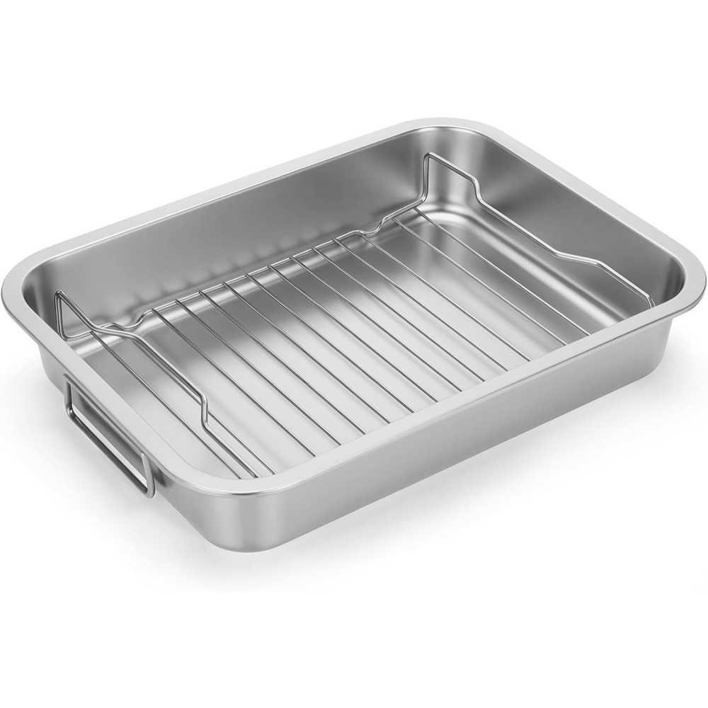 Tifanso Heavy Duty Stainless Steel Roasting Pan