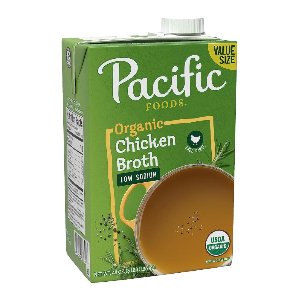 Pacific Foods Organic Low Sodium Chicken Broth, 48 oz.