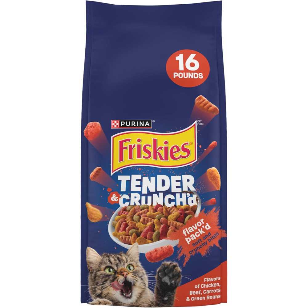 Double Coupon: Purina Friskies Dry Cat Food, 16 lbs. (Tender & Crunchy Combo)