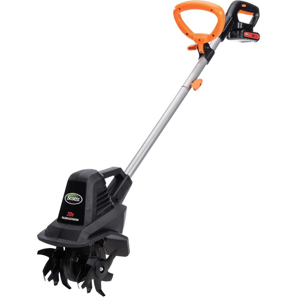 Scotts 20V 7.5" Cordless Garden Tiller/Cultivator w/ 2Ah Battery & Fast Charger