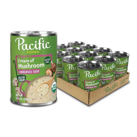 12-Pack Pacific Foods Organic Cream of Mushroom Soup, 10.5 oz.
