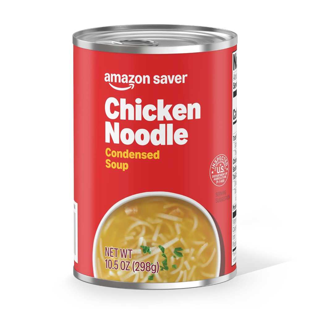 Amazon Fresh Condensed Chicken Noodle Soup, 10.5 oz.