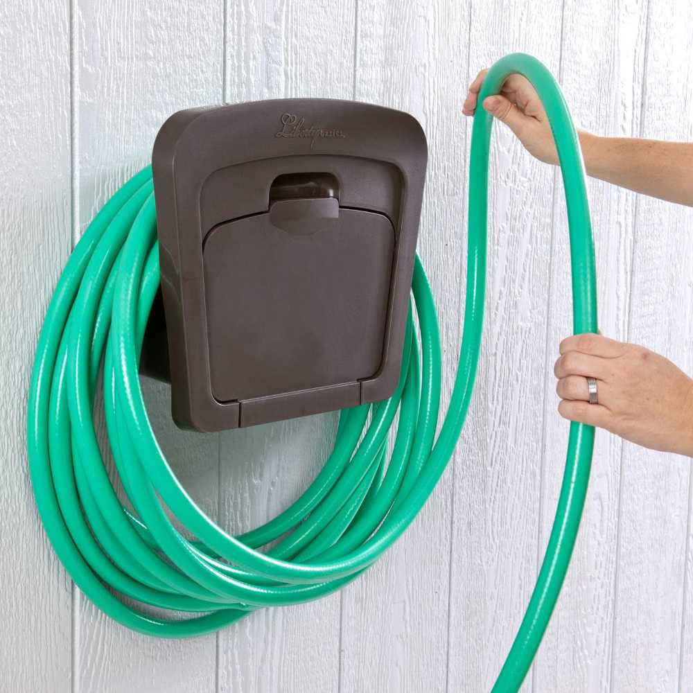 Liberty Garden Hose Hanger w/ Storage Compartment