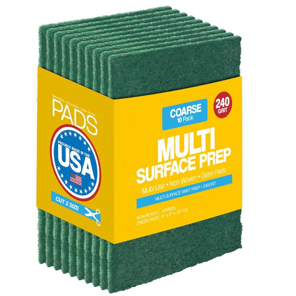 10-Pack Peachtree Woodworking 6" x 9" Multi-Surface Prep Pads