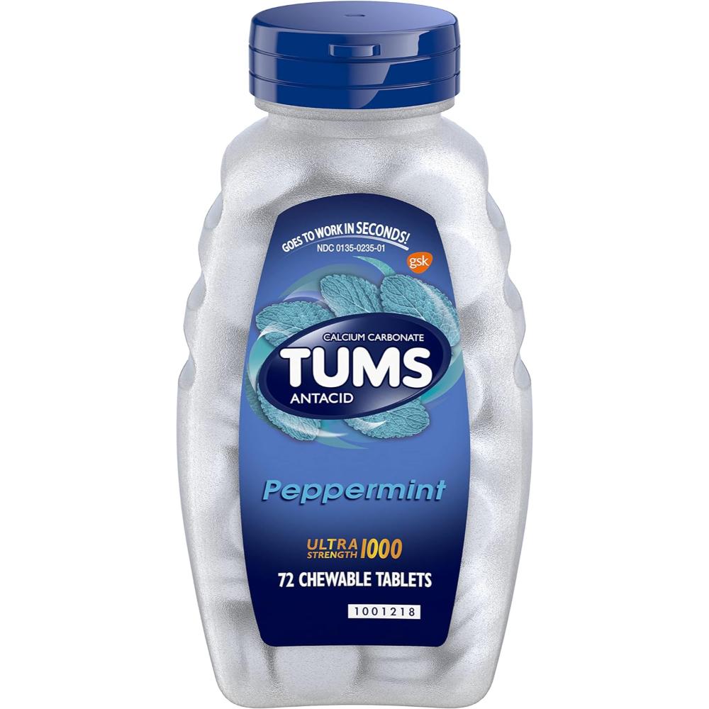 72-Pack TUMS Ultra Strength Chewable Antacid Tablets (Various Flavors)