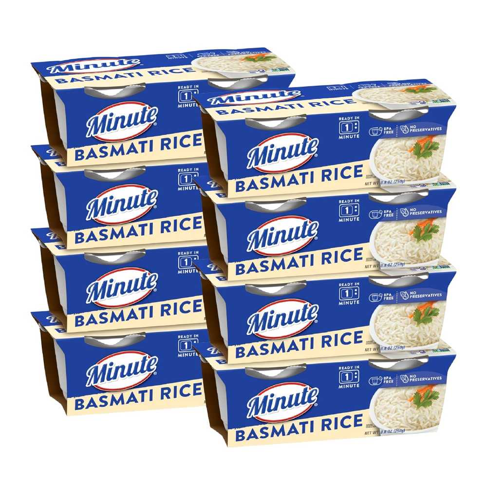 8-Pack (16 Cups) Minute Ready-to-Serve Basmati Rice Cups, 8.8 oz.
