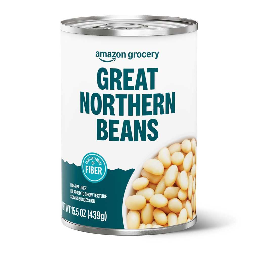 Amazon Grocery Canned Great Northern Beans, 15.5 oz.