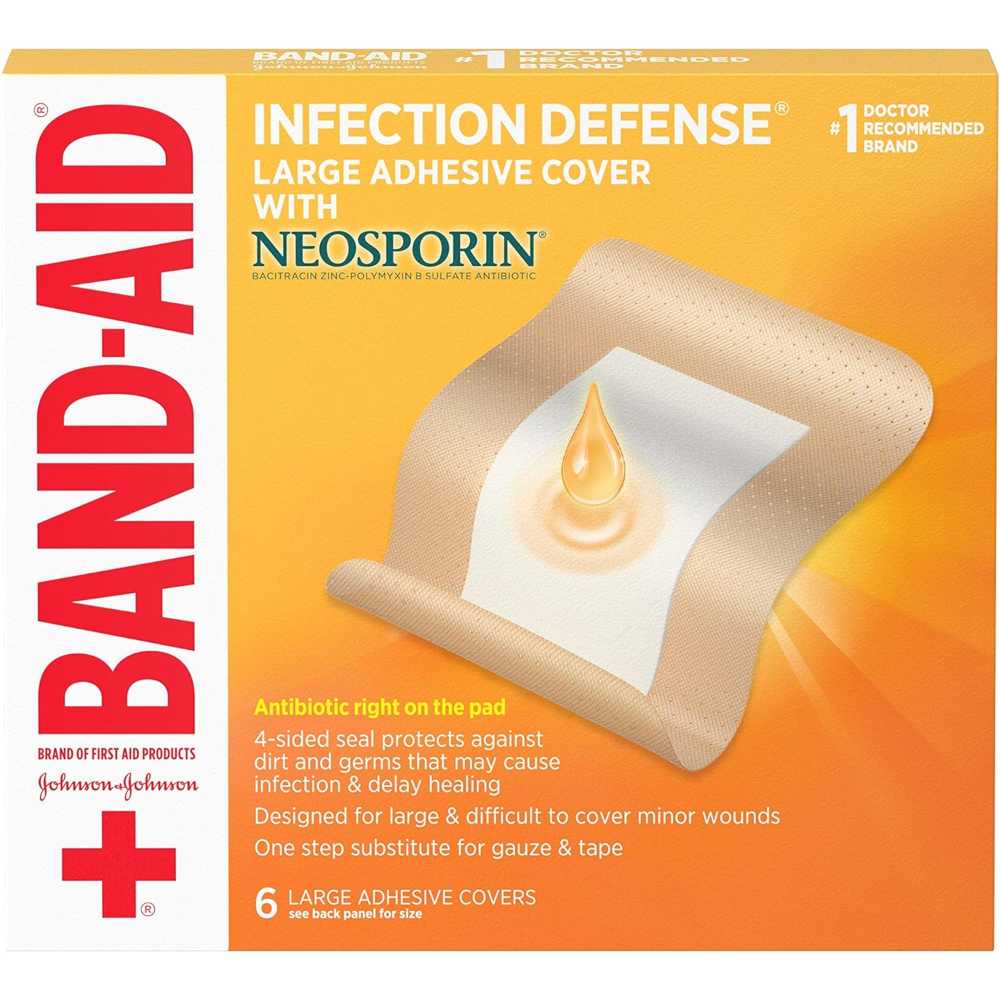 6-Pack Band-Aid Infection Defense Large Wound Covers