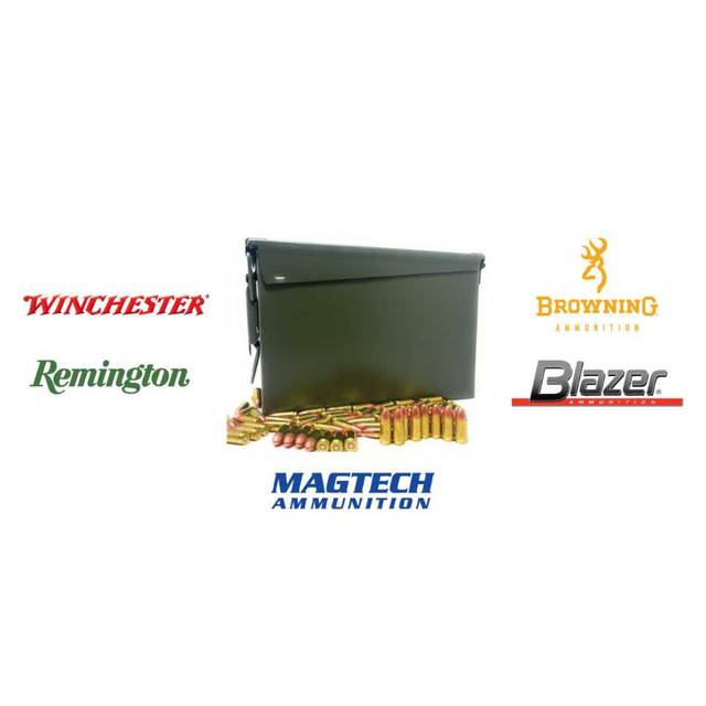 1000-Rounds Pick Your 9mm + .30 Cal Metal Ammo Can