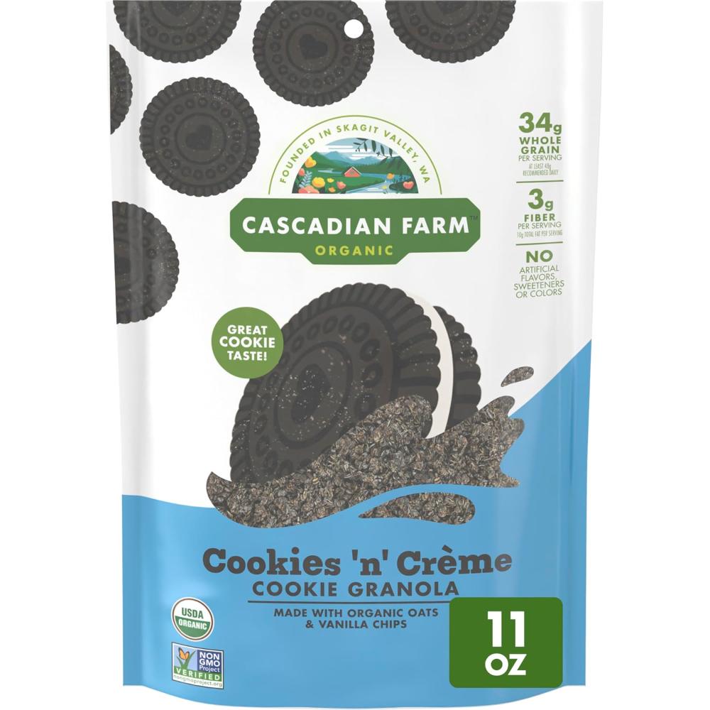 Cascadian Farm Organic Cookies 'n' Creme Granola, 11 oz.