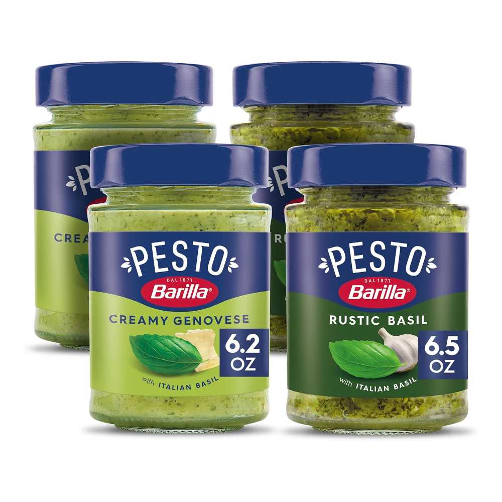 4-Pack Barilla Creamy Genovese & Rustic Basil Pesto