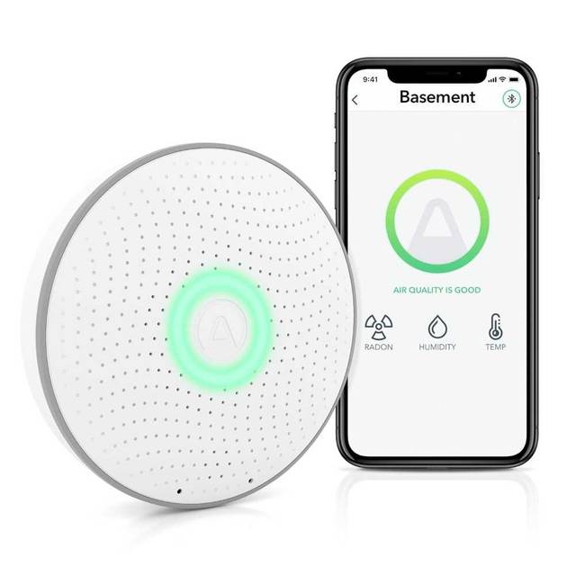 Airthings Wave Radon Smart Radon Detector w/ Humidity & Temperature Sensor