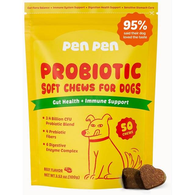 50-Pack Pen Pen Dog Probiotic Chews (Gut Health & Immune Support)