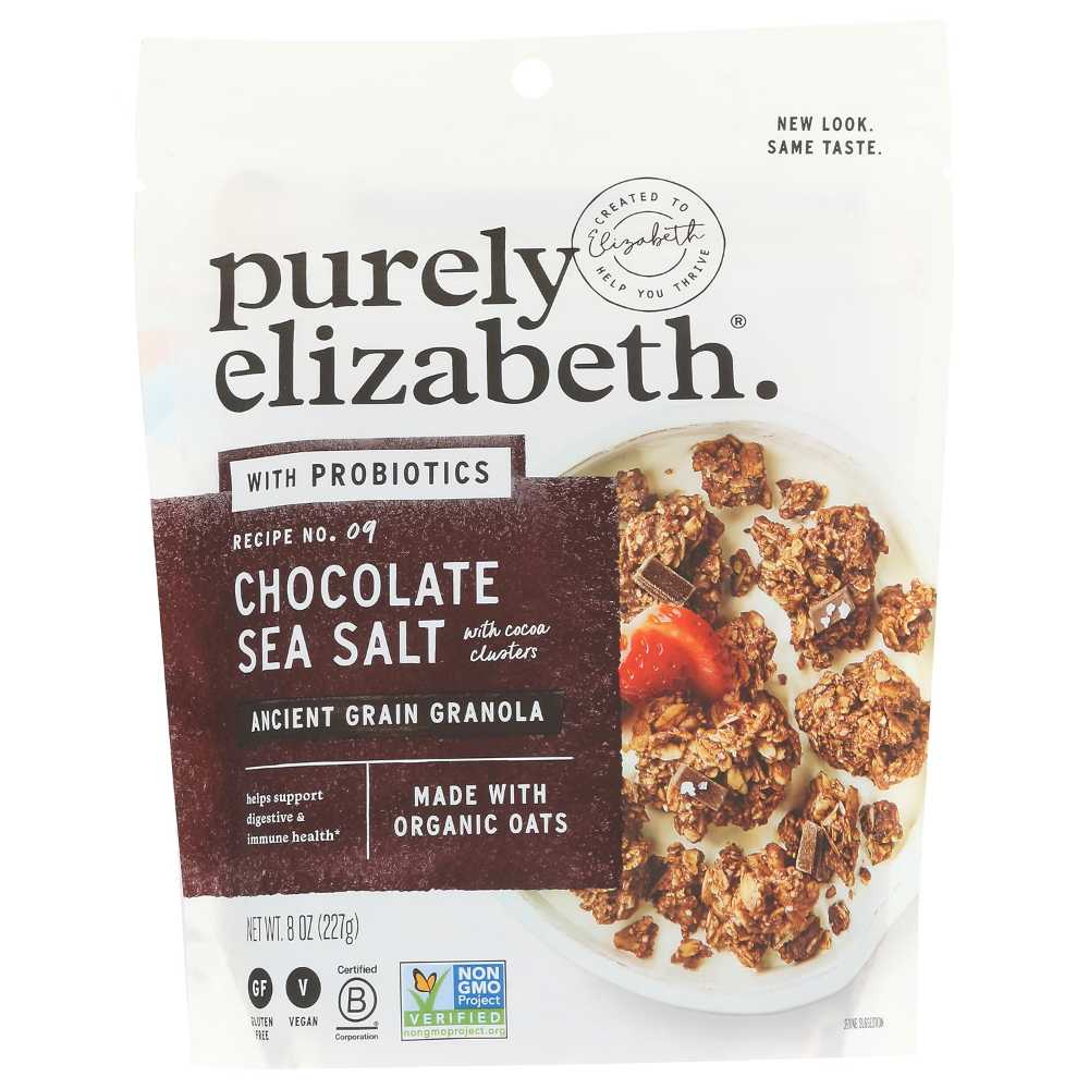 Purely Elizabeth Probiotic Chocolate Sea Salt Ancient Grain Granola, 8 oz.