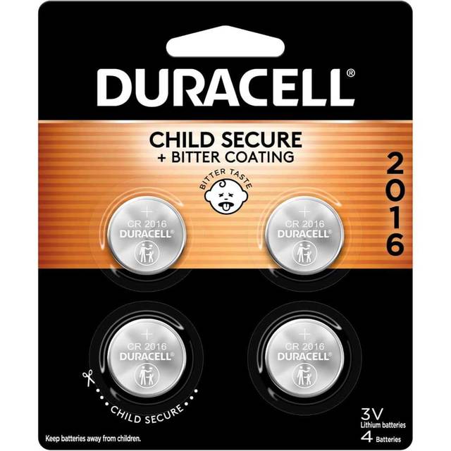 4-Pack Duracell CR2016 3V Lithium Battery