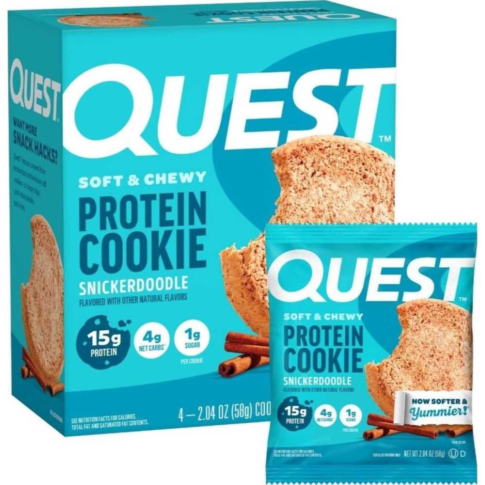 4-Pack Quest Nutrition Protein Cookies (Snickerdoodle)