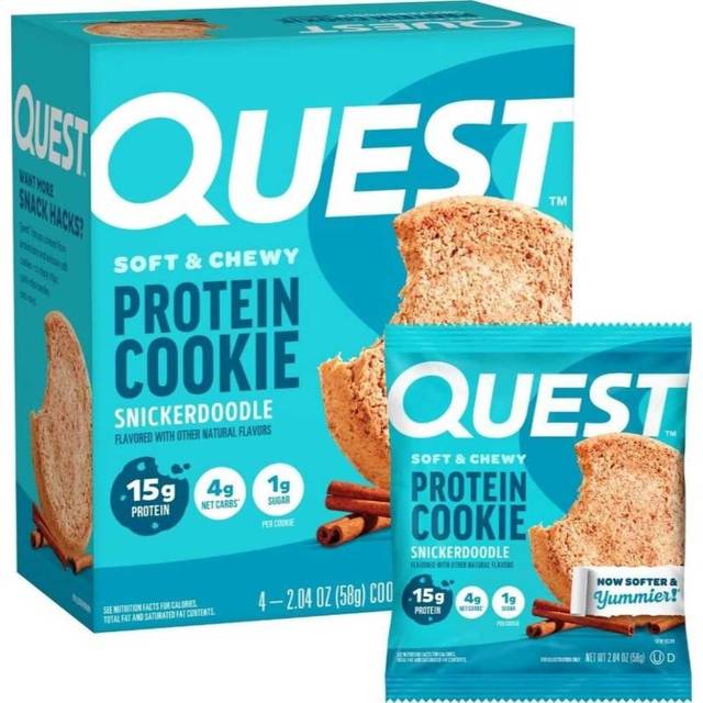 4-Pack Quest Nutrition Protein Cookies (Snickerdoodle)