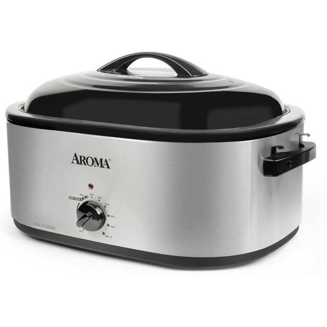 AROMA 22-Quart Roaster Oven w/ Self Basting Lid