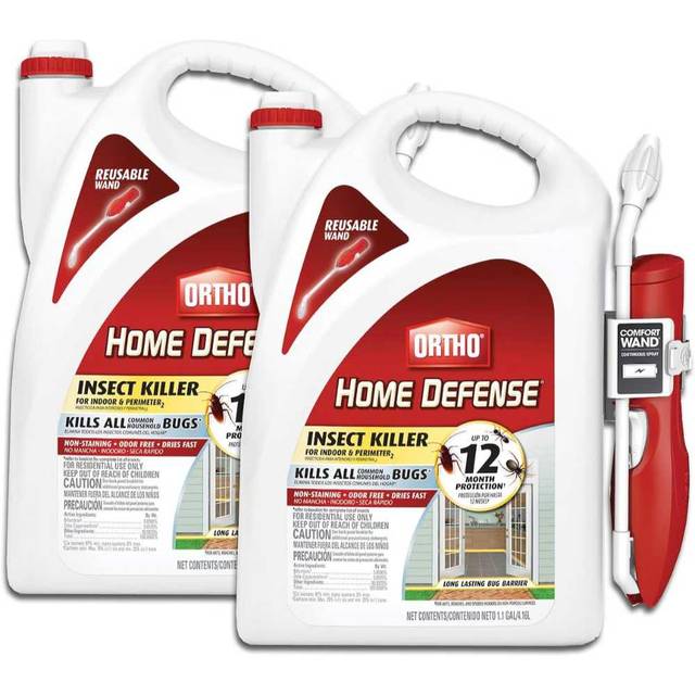 2-Pack Ortho Home Defense Insect Killer for Indoor & Perimeter₂ w/ Comfort Wand, 1.1 gal.