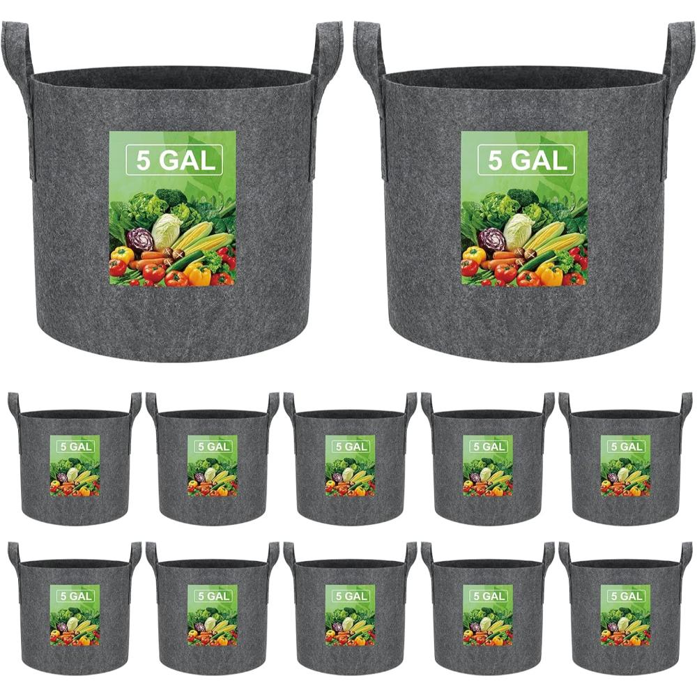 12-Pack Viewall 5-Gallon Fabric Grow Bags