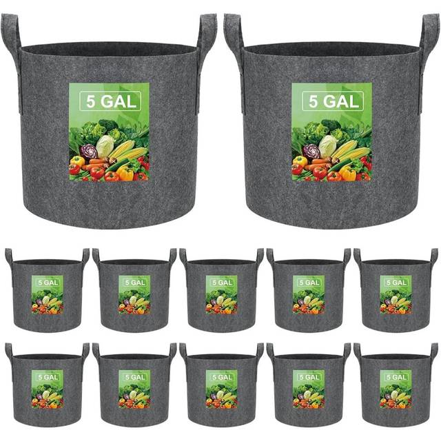 12-Pack Viewall 5-Gallon Fabric Grow Bags