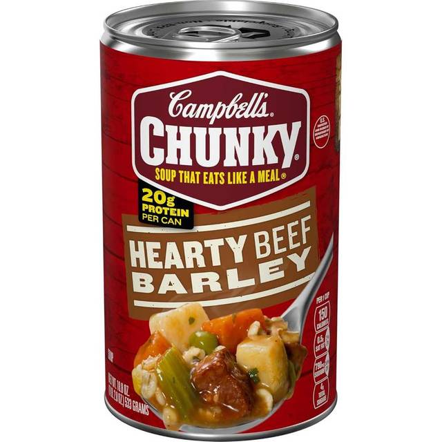 Campbell's Chunky Hearty Beef & Barley Soup, 18.8 oz.