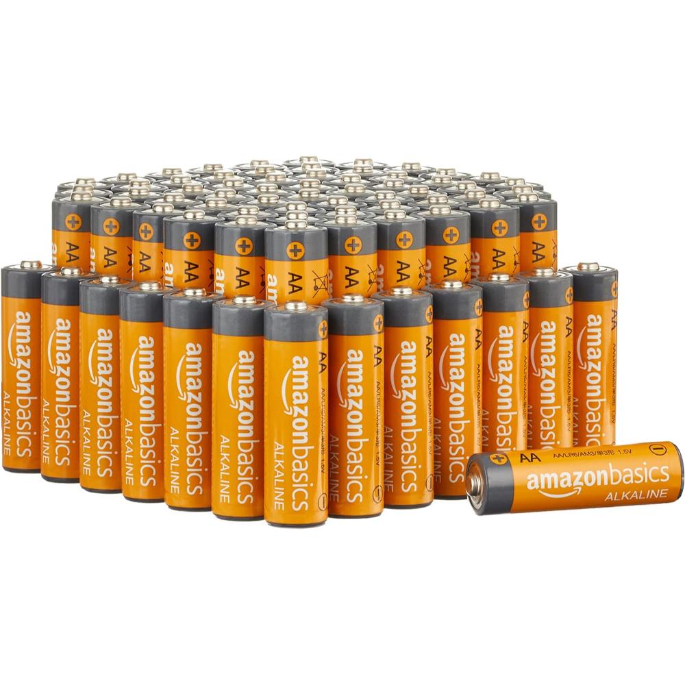 72-Pack Amazon Basics AA Alkaline Batteries
