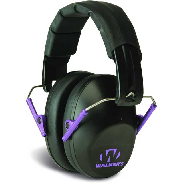 Walker's Low Profile Folding Earmuffs (Black/Purple)