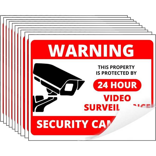 10-Pack DGBDPACK 4" x 4.7" Video Surveillance Sticker