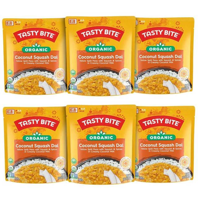 6-Pack Tasty Bite Organic Coconut Squash Dal, 10 oz.