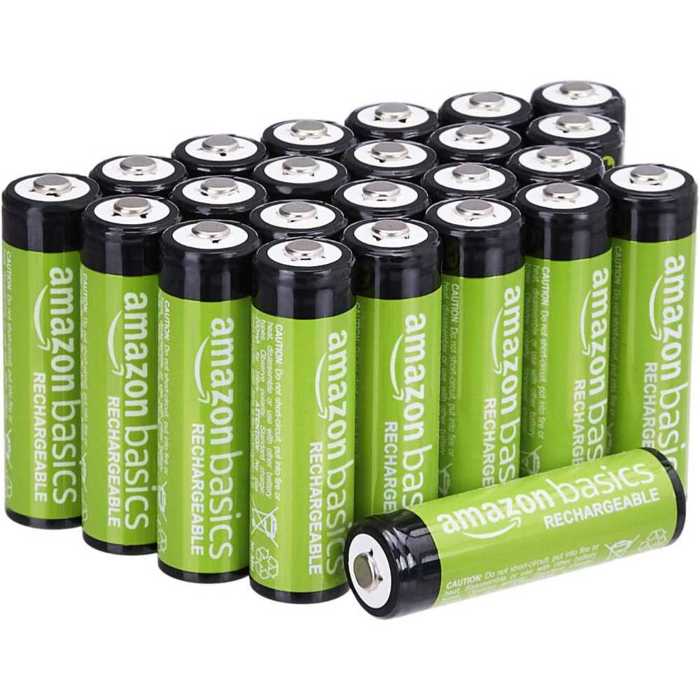 24-Pack Amazon Basics Rechargeable AA NiMH Batteries (2000 mAh)
