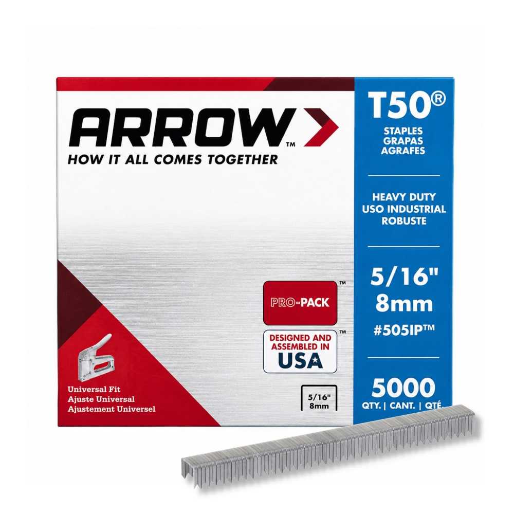 5000-Pack Arrow Heavy Duty T50 Construction Staples