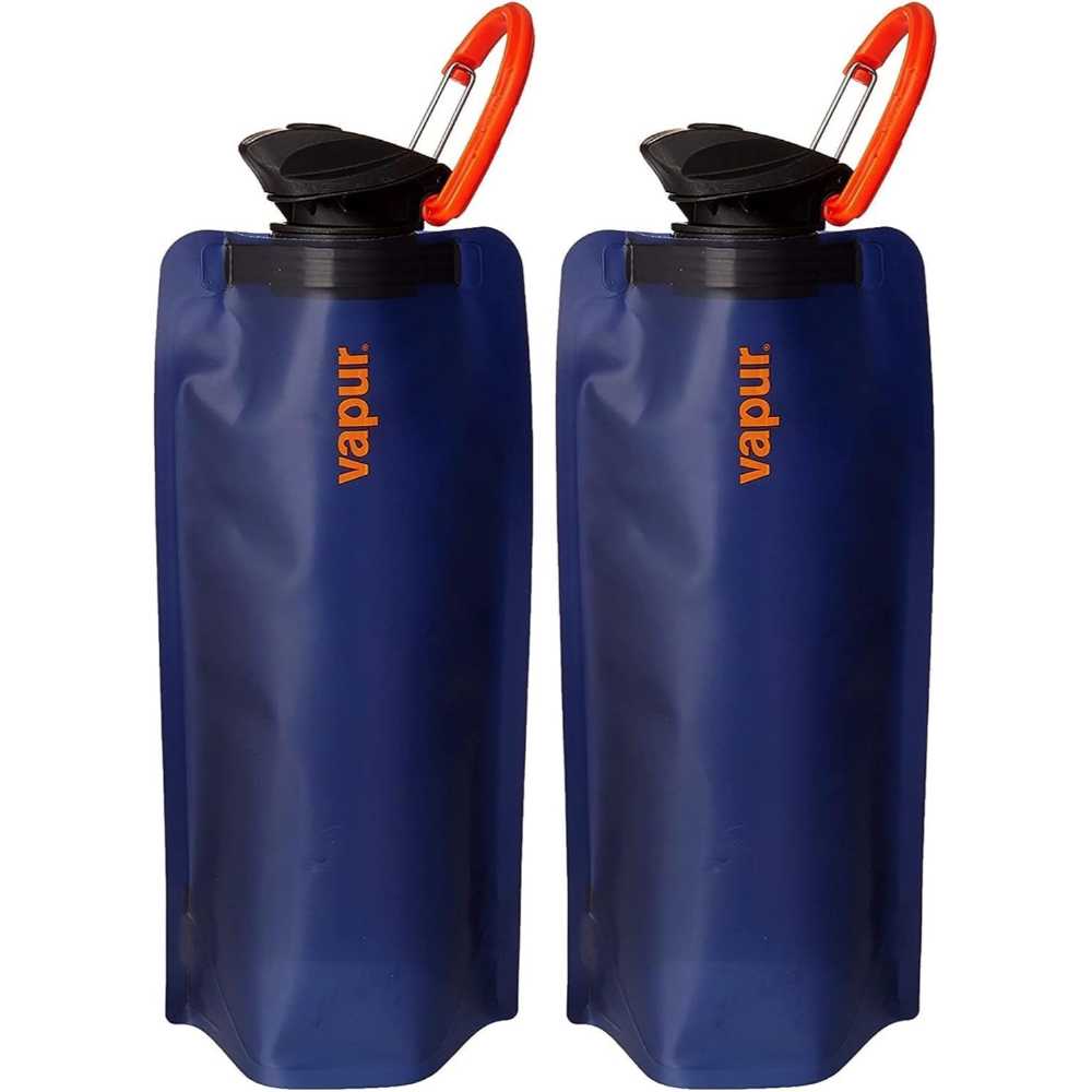 2-Pack Vapur Anti-Bottle Collapsible Flexible Water Bottle, 34 oz.