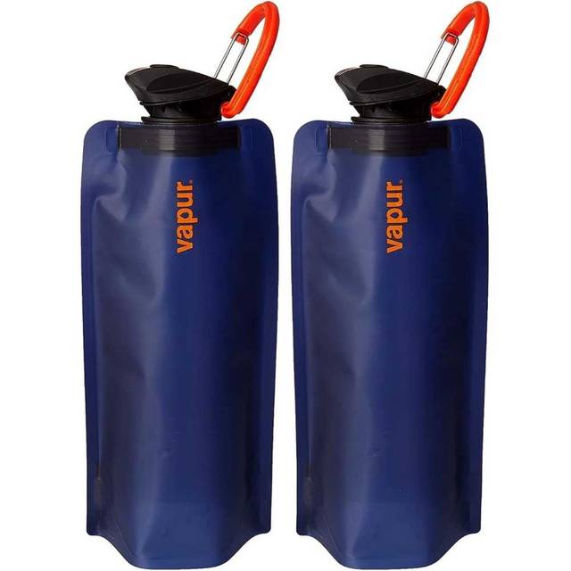 2-Pack Vapur Anti-Bottle Collapsible Flexible Water Bottle, 34 oz.