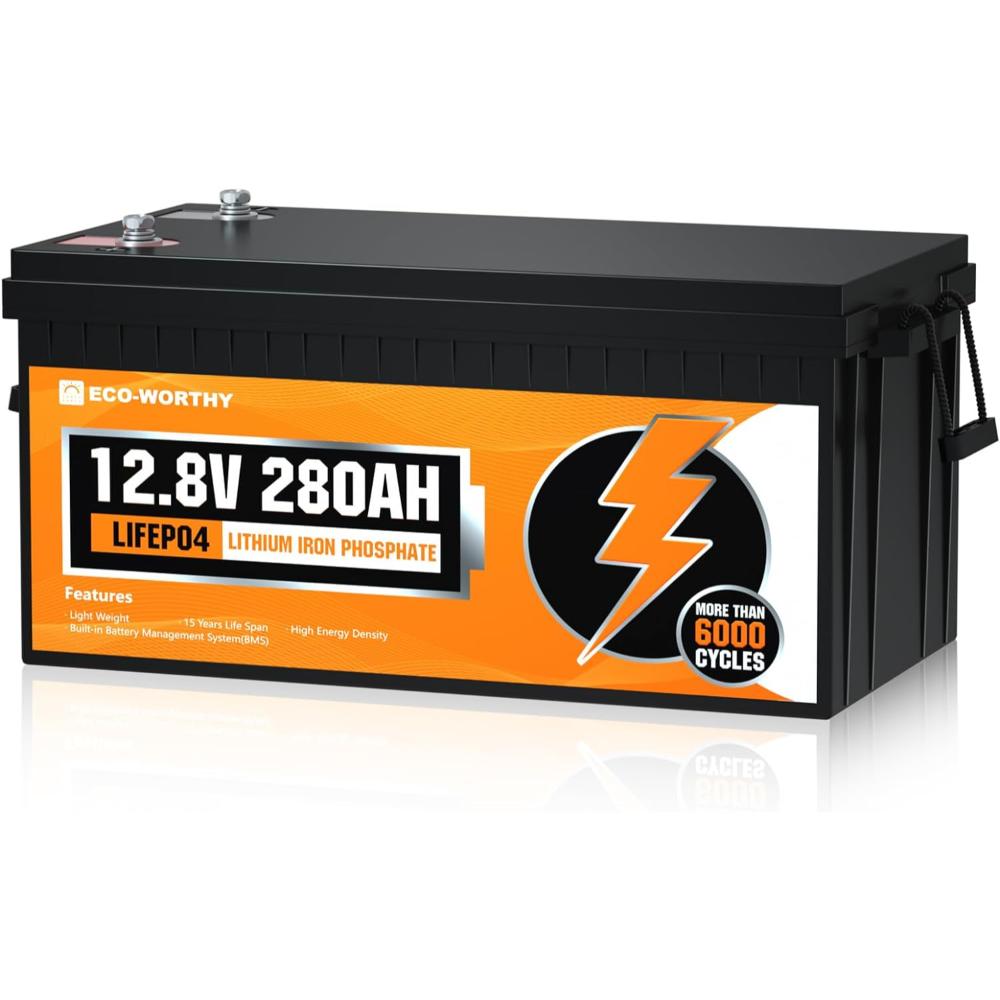 Eco-Worthy 12V 280Ah/3584Wh LiFePO4 Battery w/ Bluetooth