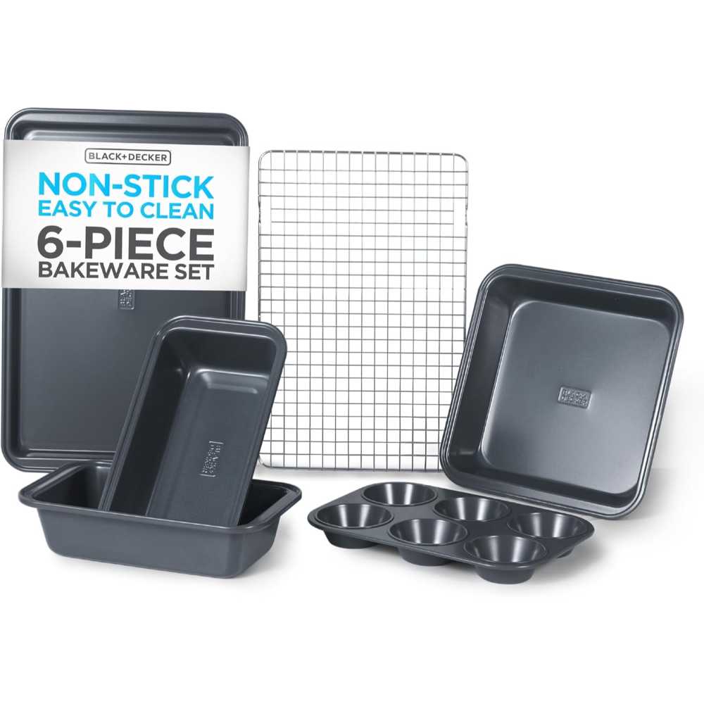 BLACK+DECKER 6-Piece Carbon Steel Bakeware Set
