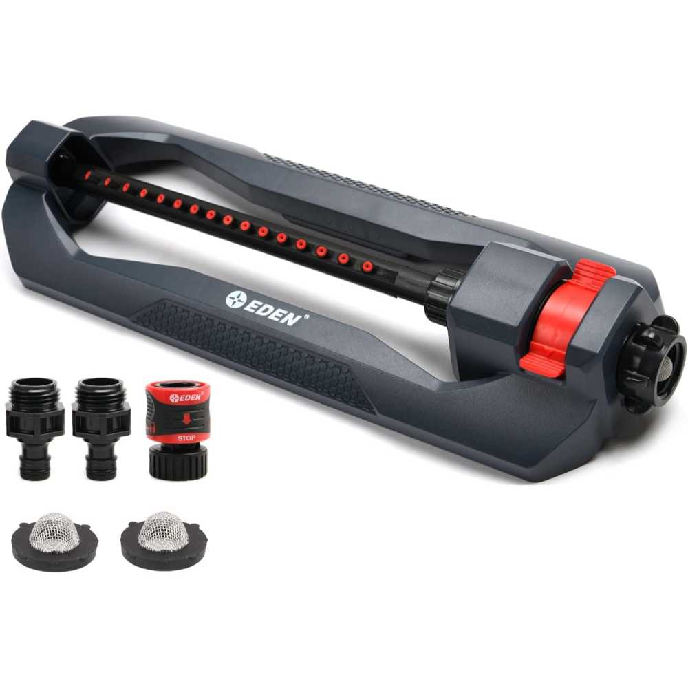 Eden Lawn & Garden Essential 3,600 sq. ft. 16-Nozzle Oscillating Sprinkler