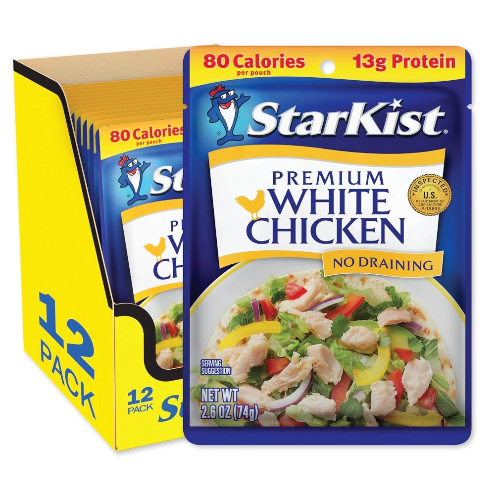 12-Pack StarKist Premium White Chicken Pouch, 2.6 oz.
